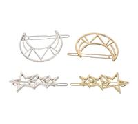 minkissy Forcine Geometriche Per Capelli Forma Di Stella e Mezzaluna Accessori Per Capelli in Metallo Cavato Per Donna Per Tutte Le Occasioni