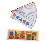minkissy Giocattolo Sensoriale in Legno con Blocchi Colorati per Educativo per Cognizione Colori e Coordinazione Mano-Occhio Resistente e Portatile Divertenti Montessori