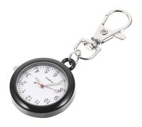 minkissy Guarda il portachiavi orologio da taschino da infermiera orologio a clip per cordino d'oro tempismo orologio d'esame degli studenti mini orologio Lega di zinco Black Colore Casuale