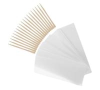 minkissy Kit Di Strisce Depilatorie Usa e Getta in Cera Con Bastoncini Di Legno Adatte Per Viso Braccia e Gambe Realizzate in Tessuto Non Tessuto Sicuro Per Corpo