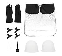 minkissy Kit Per La Colorazione Dei Con Cuffia E Mantello in Silicone Set Di 11 Mèches Per Sicuro E Comodo Per L'uso Domestico