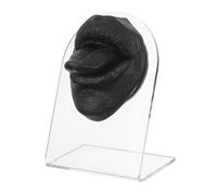 minkissy Lingua in Silicone Flessibile Nero per Pratica di Piercing Parti del Corpo Artificiale per Dimostrazione e Formazione di Bocca Realistico