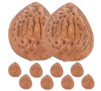 minkissy Mandorle Artificiali Realistiche Da 10 Pezzi, Modelli Di Cibo Artificiale Per Decorazioni Di Noci, Ornamenti Decorativi Di Mandorle Per Casa, Ufficio, Negozi e Studi Fotografici