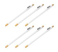 minkissy Matite per Sopracciglia Multifunzione 6 Pezzi con Temperino Incorporato Matita per Eyeliner Sottile Bianca da Barbiere Penna per Trucco Occhi e Cura Barba Set Portatile per