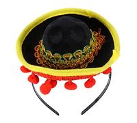 minkissy Mini Cerchietto Sombrero Messicano Per Feste Accessorio Divertente Per Carnevale e Mascherate Decorazione Leggera e Colorata Per Eventi e Foto