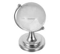 minkissy Mini Globo Con Supporto Globo Terrestre Trasparente Mini Rotondo In Vetro Decorativo In Vetro Con Supporto Trasparente