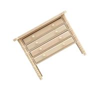 minkissy Mini Mobiletto in Legno per Casa delle Bambole con Cassetti Mobili Miniatura per Soggiorno Facile da Assemblare Design Realistico e Robusto Decorativo in Legno Massello