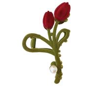 minkissy Mollette Grandi per Chioma Donna Forma a Tulipano in Lega e Velluto, Clip Eleganti per Tenere i Chioma Saldamente, Perfette per Feste e Cucina