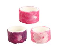 minkissy Nastro Washi Fai da Te a Forma di Petalo, Set 3 Pezzi in Carta Washi Rosso Vino Rosa Viola, Adesivi Decorativi per Scrapbooking, Diario e Artigianato, Adesione senza Residui