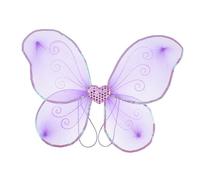 minkissy Oggetti di scena per feste in maschera per fata con di farfalla costume da farfalla per bambina illumina le delle farfalle stoffa Lavender