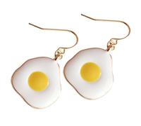 minkissy Orecchini Donna Bottone Forma di Tuorlo Strapponato Leggeri e Creativi Gioielli Divertenti e Comodi per Viaggi e Feste