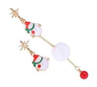 minkissy Orecchini Pendenti Natalizi con Pupazzo Decorazioni per Orecchie Invernali Design con Palline Pelose per Feste e Regali Natale