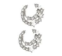 minkissy Orecchini Perno Donna Stella e Stelle Scintillanti Con Cristalli Brillanti Eleganti Gioielli Per Feste Cerimonie e Uso Quotidiano