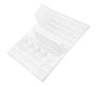minkissy Organizer da Parete Pannello Forato Cucina Bianco Plastico | Resistente alla Deformazione, Montaggio a Muro, Facile da Pulire, Grande Capienza, per Condimenti e Utensili
