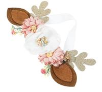 minkissy Ornamenti natalizi per fiocchi per fascia di corna di renna fasce per la testa fascia di cervo Fascia per fiocco Bascella Fascia per tessuto