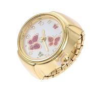 minkissy Orologio da Dito Farfalla Oro in Metallo, Design Creativo e Decorazione a Farfalle, Stile Semplice e Pratico per Uso Quotidiano