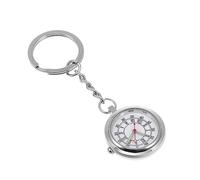 minkissy Orologio da Tasca Portachiavi Argento in Lega Quadrante in Quarzo e Vetro, Orologio da Infermiera Funzionale e Delicato per Ospedale e Lavoro