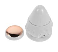 minkissy Palla da Massaggio Vibrante e Riscaldante Portatile in Plastica a Forma di Cono con Base a Ventosa per Collo e Spalle per Casa e Viaggio per Alleviare Tensione Muscolare