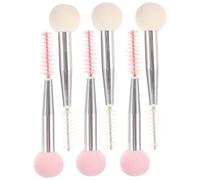 minkissy Pennelli Per Il Trucco 6 Pezzi Set Di Pennelli Per Il Trucco in Spugna Design A Doppia Estremità Per Il Trucco Delle Sopracciglia Mascara Fondotinta Prodotti Di Bellezza