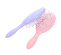 minkissy Pettine Districante Curvo E Ventilato Scalp Sc Per Impugnatura Antiscivolo Comoda Punte Rotonde Lisce Design Compatto Adatto Ai Viaggi Confezione Da 2 Pezzi
