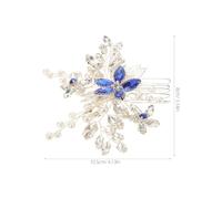 minkissy Pettine per Capelli da Sposa con Strass e Perle Accessorio Laterale Floreale Delicato per Acconciature da Matrimonio Comfort e Stile Romantico per Donne e Spose