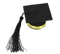 minkissy Piccolo Materiale per Topi Criceti Cappello in Laurea Feltro Giallo Sicuro e Lavabile, per Foto di Laurea e Feste