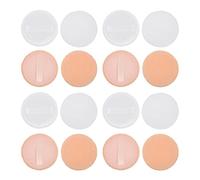 minkissy Piumino Cosmetico Rotondo Loose Puff 20 Pezzi Bianco Marrone Chiaro Per Uso in Viaggio