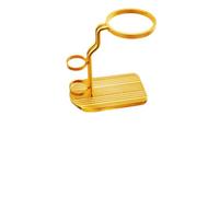 minkissy Porta Bustine Tè in Lega Oro Struttura a Tre Cerchi, Supporto Creativo per Filtro Bustina, per Preparazione Tè Gongfu e Infusione a Casa