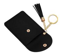minkissy Porta Carte in Pelle Pu Piccolo con Portachiavi e Tassel per Donna e Uomo