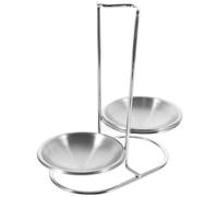 minkissy Porta Mestoli Cucchiaio Verticale in Acciaio Inossidabile Supporto per Posate e Utensili da Cucina, Poggiamestolo Comodo per Servire Zuppe 8.3X7X4.3 Pollici