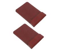 minkissy Portablocco con Clip Robusta in Pelle Pu Marrone 8x12 Cm, Set 2 Pezzi Mini Portamenu per Ristoranti, Uffici e Scuole, Lavagna Portadocumenti per Ordini e Ricevute da Cucina