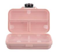 minkissy Portapillole Portatile da Viaggio con 7 Scomparti, Organizer Settimanale Compatto per Medicinali, Portapillole Giornaliero Leggero e Tascabile per Conservazione Farmaci in Borsa