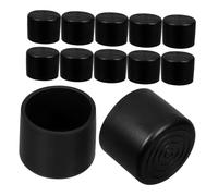 minkissy Protezioni Per Pavimenti Rotonde Silenziose 20 Pezzi Tappi Per Gambe Di Sedie Nere Punte Non Per Mobili Per Pavimenti in Legno Duro