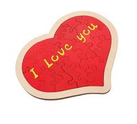 minkissy Puzzle in Legno Forma di Cuore Rosso Decorativo per Anniversari e Matrimoni Gioco Romantico per Festa degli Innamorati Idea Regalo e Addobbo Elegante