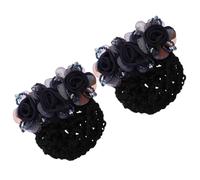 minkissy Retine Per Con Chignon Per Donna 2 Pezzi Fermagli Per A Forma Di Fiore Supporto Per Chignon Retine Per Accessori Per Outfit Quotidiani
