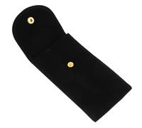 minkissy Sacchetto Gioielli Chiusura a Scatto Nero in Peluche | Riutilizzabile e Facile da Usare, per Matrimoni e Feste Annuali, Comodo da Riporre o Estrarre