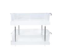 minkissy Scaffale Portaoggetti Per Cosmetici Scaffali Organizer Per Bagno Elegante Mensola Espositiva Doppio Cassetto