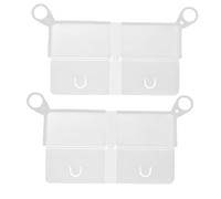 minkissy Scatola Da 2 Pezzi maschera portatile bracciali elastici per portaoggetti piatto commestibile scatola della maschera scaffale di stoccaggio bianca