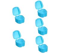 minkissy Scatola Da 5 Pezzi Pastiglie Per La Pulizia Della Protesi Custodia Per La Pulizia Del Fermo Porta Denti Piatti Compresse Più Pulite Roba Da Viaggio Prodotto Dentiera Viaggiare