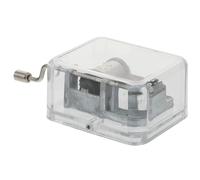 minkissy Scatola della Melodia Manuale in Plastico Argento Suono Chiaro e Manovella, Regalo Delicato per Compleanno e Decorazione Fai da Te