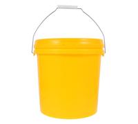 minkissy Secchio Manico Comodo Giallo 10l per Fermentazione Vino in Plastica Alimentare per Fermentazione Sicura e Sana a Casa