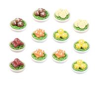 minkissy Set 12 Miniature Verdure in Resina Giocattoli Alimentari Per Bambole Decorazione Per Micro Paesaggi e Accessori Per Case Delle Bambole Mini Verdura Realistica Per Decorazioni