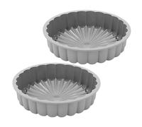 minkissy Set 2 Stampi Rotondi in Silicone Alimentare Resistenti a 230°c, Teglie Antiaderenti per Torta, Crostata e Cheesecake, per Cucina Casalinga e Dolci Fatti in Casa