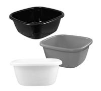 minkissy Set 3 Pezzi Bacinelle di Plastica Portatili in Pp Leggere, per Lavanderia e Campeggio, Vaschette Multifunzione per Pediluvio e Lavaggio Viso