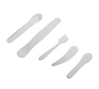 minkissy Set 5 Mini Cucchiai per Crema Viso in Acciaio Inox 304, Spatole Riutilizzabili per Maschera e Contorno Occhi, Strumenti Compatti per Cura della Pelle in Viaggio e Uso Quotidiano