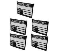 minkissy Set 5 Pezzi di Cartoncino Nero Decorazioni Carcerarie Tradizionali Prestampate, Resistente alla Piegatura, per Foto di Gruppo e Feste Ripetute