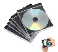 minkissy Set 6 Custodie Protettive Trasparenti per CD e Dvd in Plastica Rigida, Organizer Salvaspazio Numerazione, Contenitore Resistente per Archiviazione Dischi Multimediali