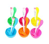 minkissy Set 6 Pezzi Ciotoline da 2.5ml, 5ml e 15ml in Pp per Maschere Viso Colore Casuale con 18 Cucchiaini Dosatori Facile da Pulire, per Cura della Pelle a Casa e Viaggi