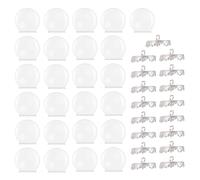 minkissy Set da 30 Ciondoli Mini Sfera di Vetro Trasparente Vuota 25mm con Corona Argento per Pendente Fai da Te, Accessori Artigianali per Creazione Gioielli e Decorazioni Creative