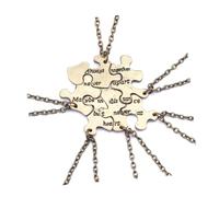 minkissy Set Da 6 Pezzi Collana puzzle a sei petali Sempre rapido fabbricazione di moda a parte trio modo migliore Accessori per gioielli collane di amici